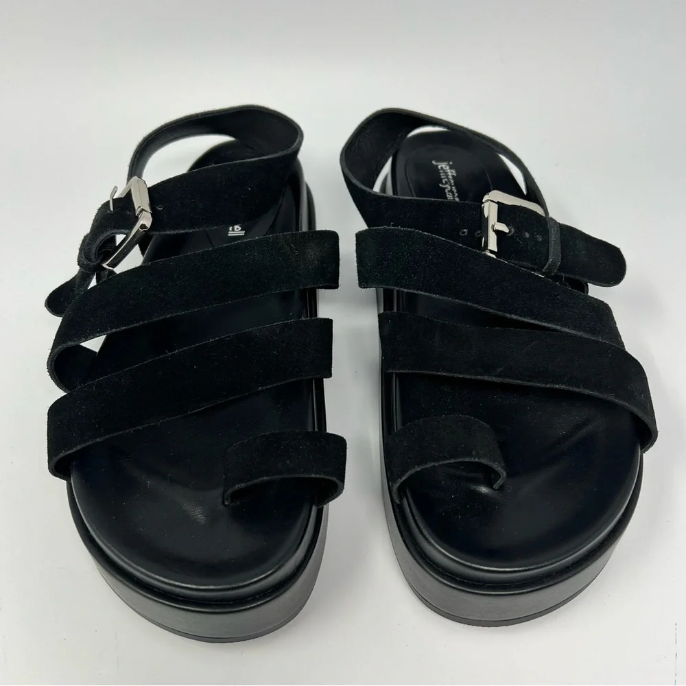 Jeffrey Campbell Black Platform Strappy Sandals